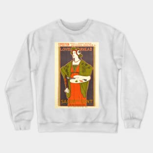 SALON DES CENT Exposition Lithograph Poster 1897 by Artist Louis Rhead Crewneck Sweatshirt